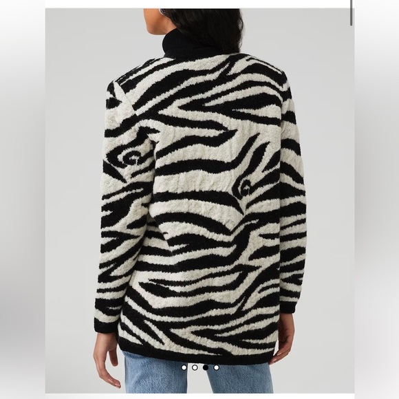 Ronny Kobo Collection Black and White Zebra Teddy Jacket - Picture 3 of 13